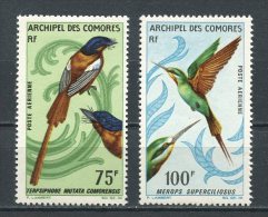 COMORES 1966 PA N° 20/21 *  Neufs = MH Infime Trace De Charnière  Cote 27 €  Faune Oiseaux Birds Fauna Animaux - Airmail