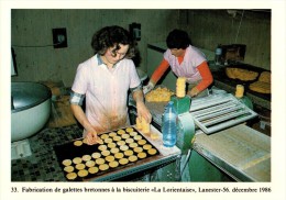 Fabrication De Galettes Bretonnes à La Biscuiterie "La Lorientaise", Lanester-56, 12/1986 - 500ex - Lanester