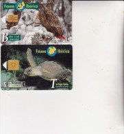 ESPAGNE - 2 TELECARTES THEMATIQES -TORTUE - HIBOU -TB - Andere & Zonder Classificatie