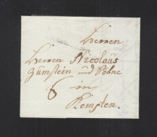 Faltbrief 1810 Schwabach Nach Kempten - Vorphilatelie