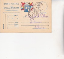 CARTE AUX DRAPEAUX DE 1915 -OBLITERATION CAD- DENICE - RHONE - 1. Weltkrieg 1914-1918