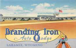 225733-Wyoming, Laramie, Branding Iron Auto Lodge, Lincoln Highway 30, Linen Postcard, Curteich No 2B-H394 - Laramie
