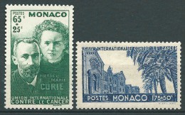 Monaco - 1938 -  Pierre Et Marie Curie   - N°167/168  - Neufs * - MLH - Neufs