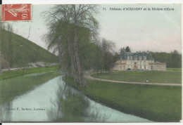 ACQUIGNY CHATEAU D ACQUIGNY ET LA RIVIERE D EURE CARTE COULEUR TBE - Acquigny