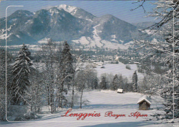 5920- LENGGRIES- WINTER SPORTS TOWN, MOUNTAINS, PANORAMA, POSTCARD - Lenggries