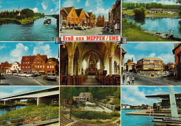 5988- MEPPEN- WINDMILL, SHIP, STREET, CAR, SQUARE, CHURCH, BRIDGE, SWIMMING POOL, POSTCARD - Meppen