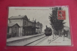 Cp Ailly Sur Somme La Gare Arrivee D'un Train De Boulogne - Ailly Le Haut Clocher