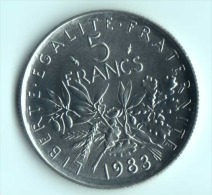 ** 5 FRANCS SEMEUSE  1983 FDC ** - 5 Francs