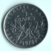 ** 5 FRANCS SEMEUSE  1973 FDC ** - 5 Francs