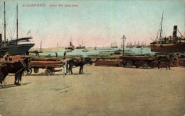 215 - 1911 Egypt Alexandrie Quai En Douane TRAVELLED - Alexandria