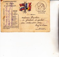 CARTE AUX DRAPEAUX DE 1915 -OBLITERATION GERARDMER -VOSGES - WW I