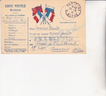 CARTE AUX DRAPEAUX  - OBLITERATION PARIS -83- 9H40 26-4-1915-RUE BLEUE - Guerra Del 1914-18