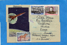 MARCOPHILIE-Lettre  Enveloppe Illustrée -espace-fusée Cad 1961- 2 Stamps N°2257 Lénine Enfant Pour  Françe - Frankeermachines (EMA)