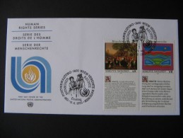 NAZIONI UNITE 1993  VIENNA - DIRITTI DELL´UOMO - ARTE - FDC