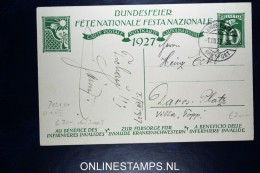 Switserland: P120 1-8-1927 FDC Cancel - Entiers Postaux