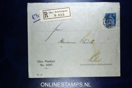 Switserland: Private Envelope Sitzende Helvetia Chur Postfach 4057, Registered To Schuls 1924  RRR - Ganzsachen