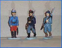 CBG Collection Hachette  Lot De 3 Soldats 1914/18 (hauteur  70m/m) - Zinnsoldaten