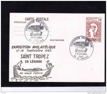 Carte Postale- 1,60 Philex 82-repiq "SAINT TROPEZ"  Sa Légende Illustrée -oblitérée Sep 83 - Overprinter Postcards (before 1995)