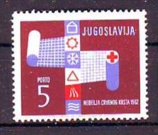 Yugoslavia 1962 Y Charity Porto Stamps Red Cross Mi No 24 MNH - Liefdadigheid