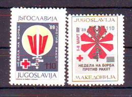 Yugoslavia 1989 Y Voluntary Charity Stamps Cancer  MNH - Bienfaisance