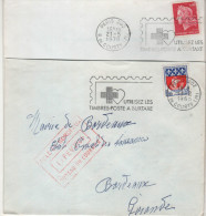 2 Lettres Flamme =o Et O= Paris 202  1965 Et 1970  ".....Utilisez Les Timbres-Poste A Surtaxe - Croce Rossa