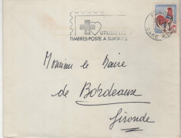 Lettre Flamme =o Paris Gare P.L.M. 13-9 1964 ".....Utilisez Les Timbres-Poste A Surtaxe - Red Cross