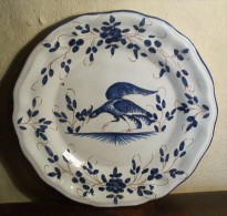 Martres - Assiette Oiseau Bleu - Bord - Wall Plate - AS 2175 - Martres (FRA)