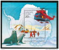 HUNGARY-1987.Souvenir Sheet - Antarctic Research MNH!! - Explorers
