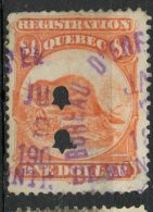 Canada 1871 $1.00 Registration Issue #QR11 - Fiscale Zegels