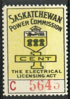 Canada 1937 1 Cent Power Commission Issue #SE12 - Fiscaux