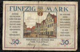 ALLEMAGNE .   BILLET DE 50  MARK .1922  . - 50 Mark