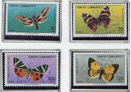 (cl 31 - P7) Turquie ** N° 2525 à 2528 - Papillons - - Neufs