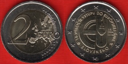 Slovakia 2 Euro 2014 "Membership In European Union" BiMetallic UNC - Eslovaquia