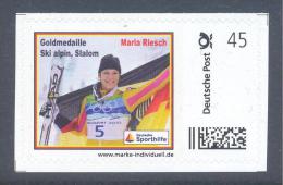 GERMANY 2010 Vancouver Olympic Games Personalized Stamp (self Adhesive) - Alpine Skiing Women´s Slalom Gold Maria Riesch - Invierno 2010: Vancouver