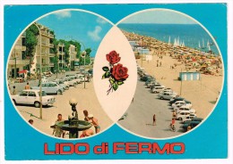 K1203 Lido Di Fermo - Auto Cars Voitures - Spiaggia Beach Playa Strand Plage / Viaggiata 1980 - Fermo