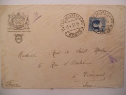 Vatican Lettre De 1931 Pour Vincennes - Cartas & Documentos