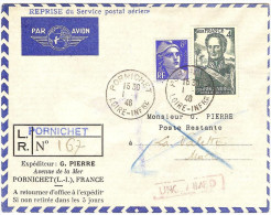 1°  Liaison Reprise Serice Aéien Postal Paris-Malte (La Valette) /01/46 - Premiers Vols