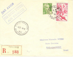 AIR FRANCE Ouverture Paris-Rio De Janeiro 06/06/46 Voyage études - Primeros Vuelos