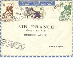 AIR FRANCE Ouverture (Paris)Dakar-Buenos Aires 06/06/46 Voyage études - First Flight Covers
