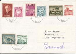 Norway Cover With A Lot Of Stamps New And Old Sent To Denmark 11-3-1988 - Brieven En Documenten