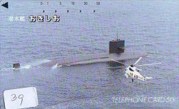 Télécarte SUBMARINE * JAPAN (39)  Militairy *  SOUS-MARIN * U-BOOT * SUBMARINO * SOTTOMARINO BARCO - Armée