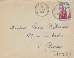 FRANCE :1954: Y.975 Sur Pli Voyagé Oblitéré : ## FOIRE De PARIS ##. - Temporary Postmarks