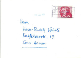 Brief  Reinach AG - Aarau  (Bahnstempel)          1969 - Chemins De Fer