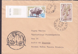 France BEAUNE Cote-d'Or 1974 Cover Lettre To STIOVIK Sweden Bison W. Margin Vignette - Lettres & Documents