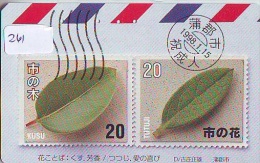 TEMBRE Sur Télécarte Japon * Stamp On Japan Phonecard (261) Briefmarke Auf TELEFONKARTE * - Timbres & Monnaies