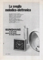 1970 - Sveglia JUNGHANS - 1 Pag. Pubblicità Cm. 13 X 18 - Réveils