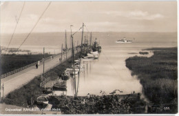 Ostseebad KAHLBERG Aktien Mole Bootsanleger Krynica Morska Fotokarte Braun Gelaufen - Danzig