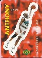 Sticker - UPPER DECK, 1997. - Basket / Basketball, No 148 - Greg Anthony, Vancouver Grizzlies - Autres & Non Classés