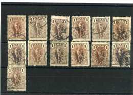 - GRECE  191901/02. HERMES VOLANT  . OBLITERES . VARIANTES DE COULEURS . - Used Stamps