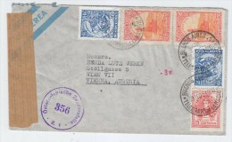 Argentina/Austria CENSORED AIRMAIL COVER 1951 - Lettres & Documents